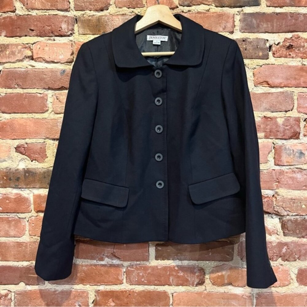 Pendleton Blazer Jacket Size 6 100% Virgin Wool Made in USA